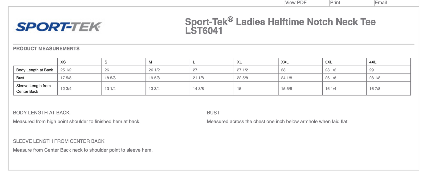 Sport-Tek® Ladies Halftime Notch Neck Tee