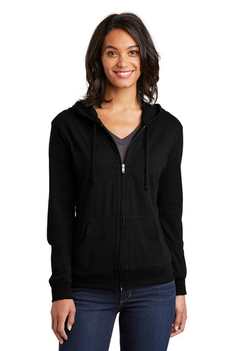 District ® Women’s Fitted Jersey Full-Zip Hoodie