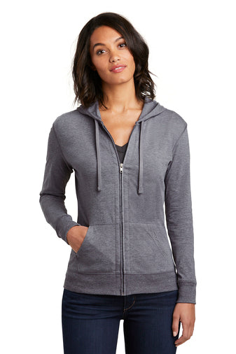 District ® Women’s Fitted Jersey Full-Zip Hoodie
