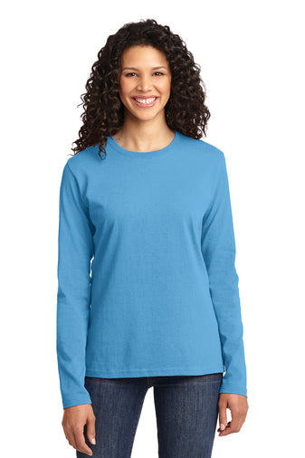 Port & Company® Ladies Long Sleeve Core Cotton Tee