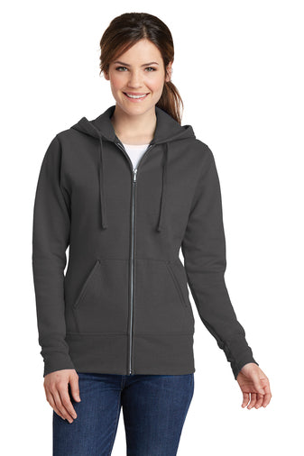 Port & Company® Ladies Core Fleece Full-Zip Hooded Sweatshirt