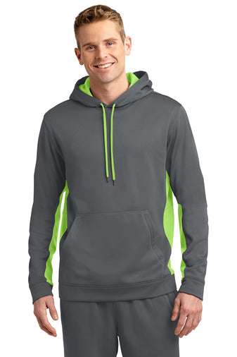 Sport-Tek® Sport-Wick® Fleece Colorblock Hooded Pullover